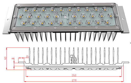 Ενιαία οδηγημένη ενότητα DC29-31v 50000H με το διπλό τσιπ Bridgelux